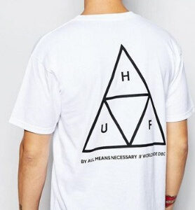 Noxx Футболка чоловіча Huf, хаф біла з чорним Noxx Футболка чоловіча Huf, хаф біла з чорним