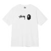 Noxx Чоловіча футболка Stussy, Білий Noxx Чоловіча футболка Stussy, Білий
