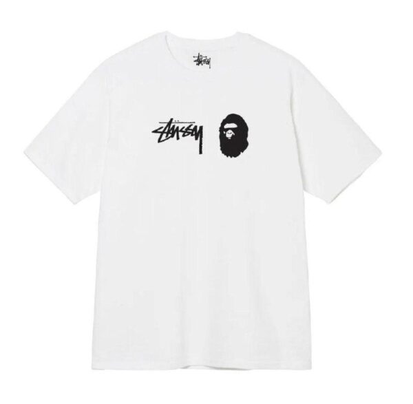 Noxx Чоловіча футболка Stussy, Білий Noxx Чоловіча футболка Stussy, Білий