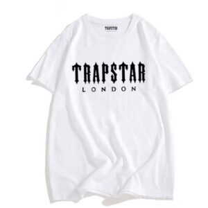 Noxx Чоловіча футболка з принтом Trapstar, Білий Noxx Чоловіча футболка з принтом Trapstar, Білий