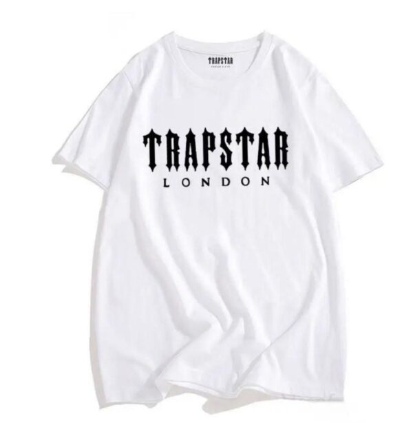 Noxx Чоловіча футболка з принтом Trapstar, Білий Noxx Чоловіча футболка з принтом Trapstar, Білий