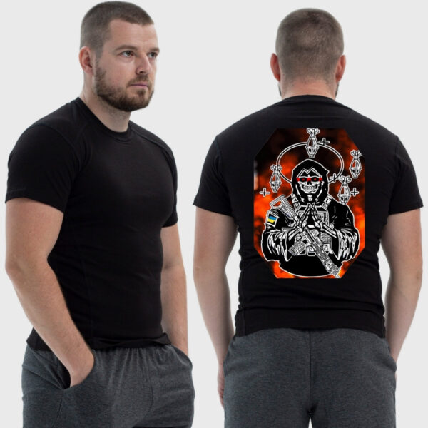 Мужская тактическая футболка Noxx в стиле милитари Sunset Goons вера в удачу огонь скелет хви, Черный