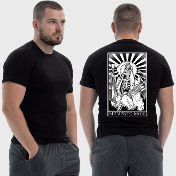 Мужская тактическая футболка Noxx в стиле милитари Sunset Goons Карта Таро memento mori скелет снайпер, Черный