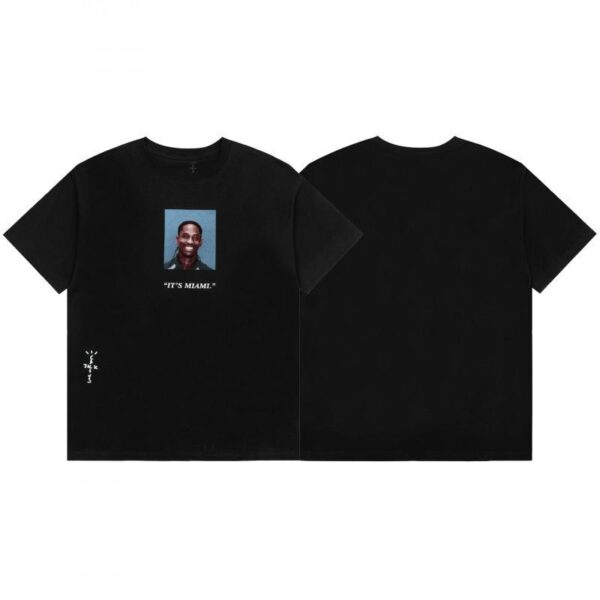Noxx Чоловіча футболка travis scott cactus jack, Чорний Noxx Чоловіча футболка travis scott cactus jack, Чорний