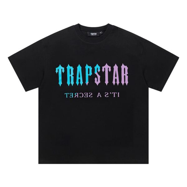 Noxx Чоловіча футболка з принтом Trapstar, Чорний Noxx Чоловіча футболка з принтом Trapstar, Чорний