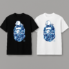 Noxx Чоловіча футболка з принтом Bape, Чорний Noxx Чоловіча футболка з принтом Bape, Чорний