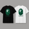 Noxx Чоловіча футболка з принтом Bape, Чорний Noxx Чоловіча футболка з принтом Bape, Чорний