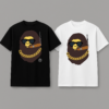 Noxx Чоловіча футболка з принтом Bape, Чорний Noxx Чоловіча футболка з принтом Bape, Чорний