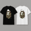 Noxx Чоловіча футболка з принтом Bape, Чорний Noxx Чоловіча футболка з принтом Bape, Чорний