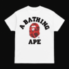 Noxx Чоловіча футболка з принтом Bape, Білий Noxx Чоловіча футболка з принтом Bape, Білий