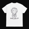 Noxx Чоловіча футболка з принтом Bape, Білий Noxx Чоловіча футболка з принтом Bape, Білий