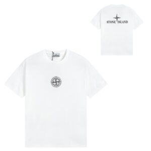 Noxx Чоловіча футболка Stone Island, Білий Noxx Чоловіча футболка Stone Island, Білий