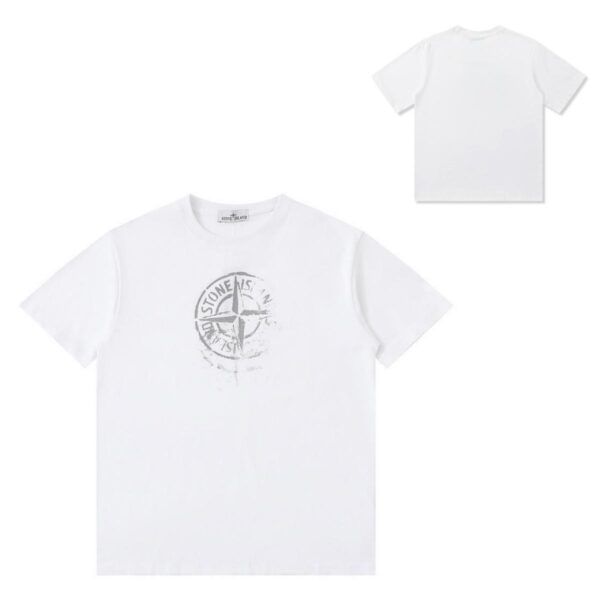 Noxx Чоловіча футболка Stone Island, Білий Noxx Чоловіча футболка Stone Island, Білий