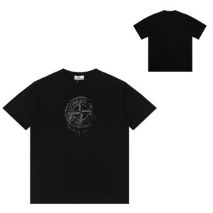 Noxx Чоловіча футболка Stone Island, Чорний Noxx Чоловіча футболка Stone Island, Чорний