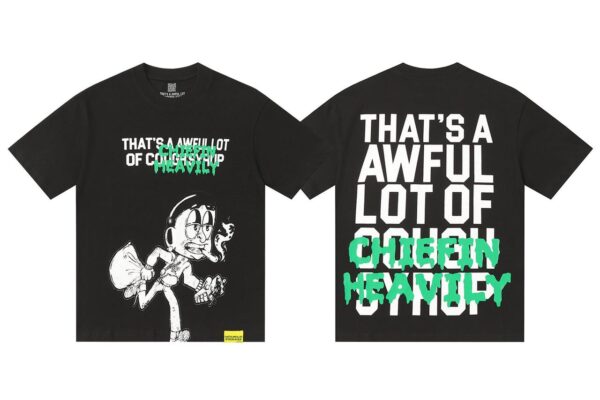 Noxx Чоловічі футболки THAT'S A AWFUL LOT OF COUGHSYRUP, Чорний Noxx Чоловічі футболки THAT'S A AWFUL LOT OF COUGHSYRUP, Чорний
