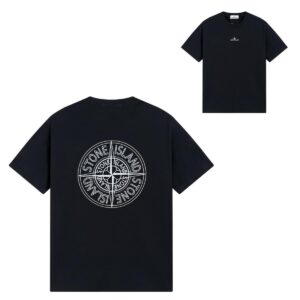 Noxx Чоловіча футболка Stone Island, Чорний Noxx Чоловіча футболка Stone Island, Чорний