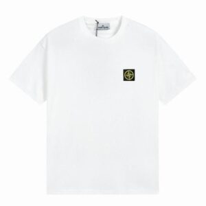 Noxx Чоловіча футболка Stone Island, Білий Noxx Чоловіча футболка Stone Island, Білий