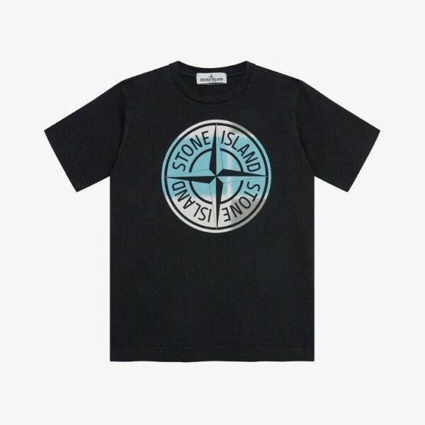 Noxx Чоловіча футболка Stone Island, Чорний Noxx Чоловіча футболка Stone Island, Чорний