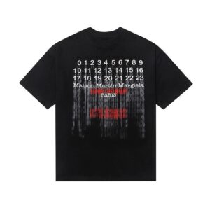 Noxx Чоловіча футболка Maison Margiela, Чорний Noxx Чоловіча футболка Maison Margiela, Чорний