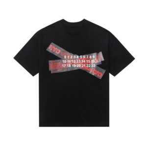 Noxx Чоловіча футболка Maison Margiela, Чорний Noxx Чоловіча футболка Maison Margiela, Чорний
