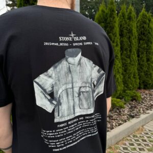 Noxx Чоловіча футболка Stone Island, Чорний Noxx Чоловіча футболка Stone Island, Чорний