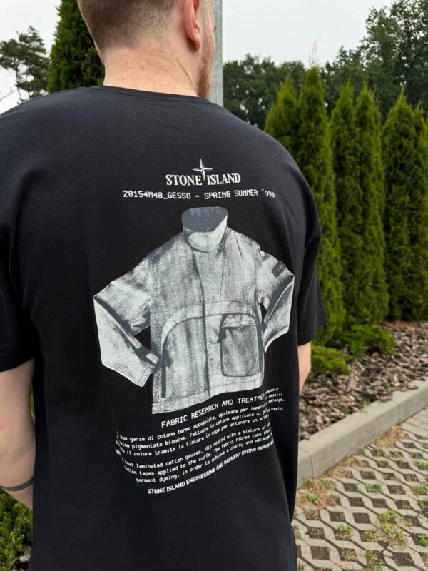 Noxx Чоловіча футболка Stone Island, Чорний Noxx Чоловіча футболка Stone Island, Чорний