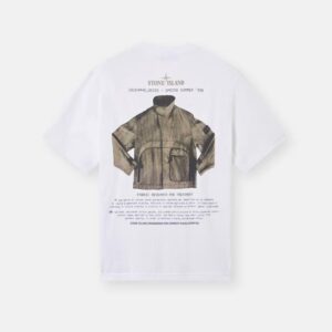 Noxx Чоловіча футболка Stone Island, Білий Noxx Чоловіча футболка Stone Island, Білий