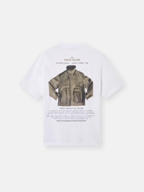 Noxx Чоловіча футболка Stone Island, Білий Noxx Чоловіча футболка Stone Island, Білий