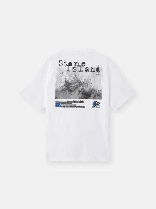 Noxx Чоловіча футболка Stone Island, Білий Noxx Чоловіча футболка Stone Island, Білий