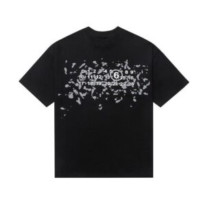 Noxx Чоловіча футболка Maison Margiela, Чорний Noxx Чоловіча футболка Maison Margiela, Чорний