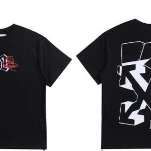 Noxx Чоловіча футболка OFF-WHITE, Чорний Noxx Чоловіча футболка OFF-WHITE, Чорний