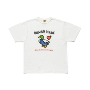Noxx Чоловіча футболка Human Made, Білий Noxx Чоловіча футболка Human Made, Білий