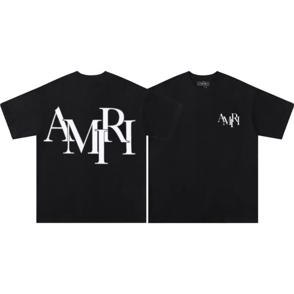 Noxx Чоловіча футболка Amiri, Чорний Noxx Чоловіча футболка Amiri, Чорний