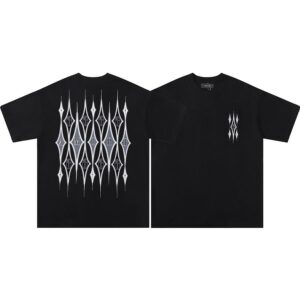 Noxx Чоловіча футболка Amiri, Чорний Noxx Чоловіча футболка Amiri, Чорний