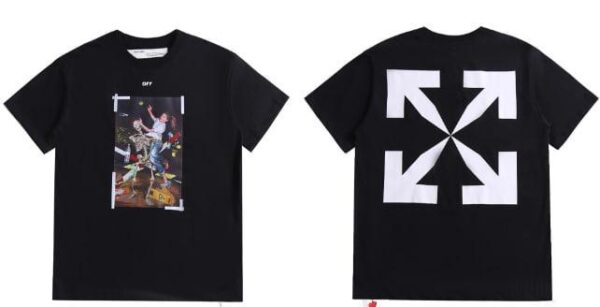 Noxx Чоловіча футболка OFF-WHITE, Чорний