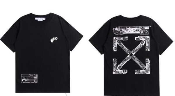 Noxx Чоловіча футболка OFF-WHITE, Чорний
