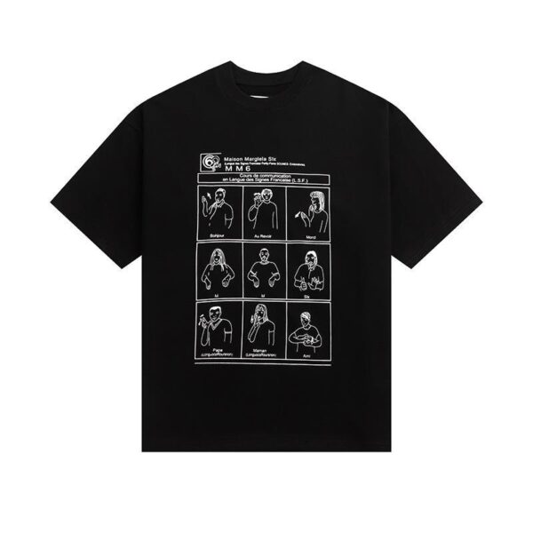 Noxx Чоловіча футболка Maison Margiela, Чорний Noxx Чоловіча футболка Maison Margiela, Чорний