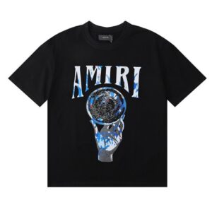 Noxx Чоловіча футболка Amiri, Чорний Noxx Чоловіча футболка Amiri, Чорний