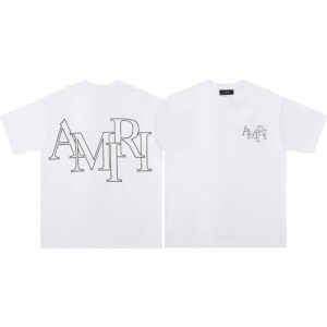 Noxx Чоловіча футболка Amiri, Білий Noxx Чоловіча футболка Amiri, Білий
