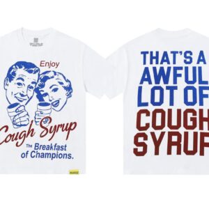 Noxx Чоловічі футболки THAT'S A AWFUL LOT OF COUGHSYRUP, Білий Noxx Чоловічі футболки THAT'S A AWFUL LOT OF COUGHSYRUP, Білий