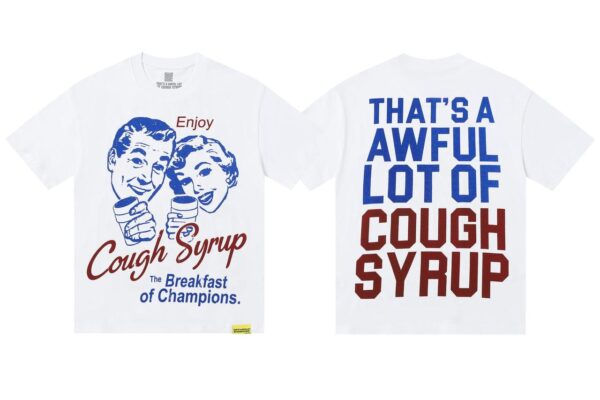 Noxx Чоловічі футболки THAT'S A AWFUL LOT OF COUGHSYRUP, Білий Noxx Чоловічі футболки THAT'S A AWFUL LOT OF COUGHSYRUP, Білий