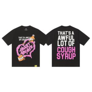 Noxx Чоловічі футболки THAT'S A AWFUL LOT OF COUGHSYRUP, Чорний Noxx Чоловічі футболки THAT'S A AWFUL LOT OF COUGHSYRUP, Чорний