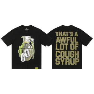 Noxx Чоловічі футболки THAT'S A AWFUL LOT OF COUGHSYRUP, Чорний Noxx Чоловічі футболки THAT'S A AWFUL LOT OF COUGHSYRUP, Чорний