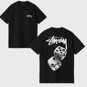 Noxx Чоловіча футболка STUSSY, Чорний Noxx Чоловіча футболка STUSSY, Чорний