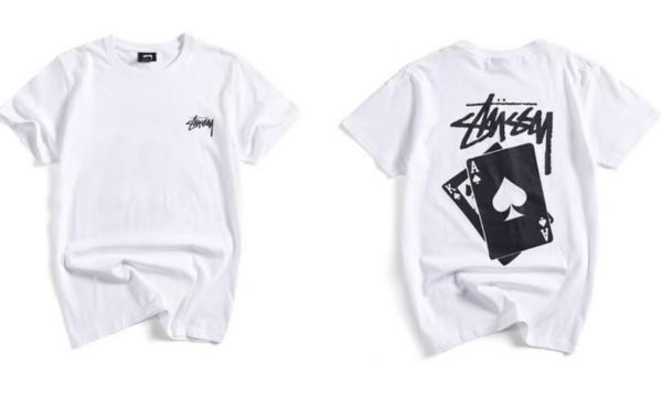 Noxx Чоловіча футболка STUSSY, Білий Noxx Чоловіча футболка STUSSY, Білий