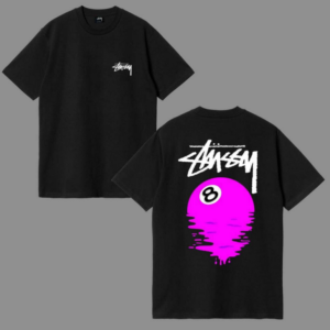 Noxx Чоловіча футболка STUSSY, Чорний Noxx Чоловіча футболка STUSSY, Чорний