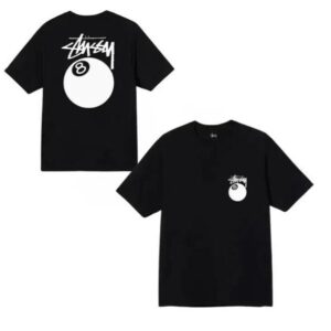 Noxx Чоловіча футболка STUSSY, Чорний Noxx Чоловіча футболка STUSSY, Чорний