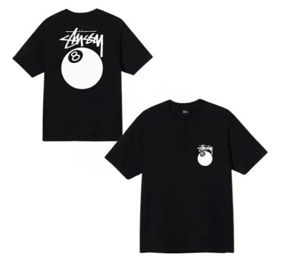 Noxx Чоловіча футболка STUSSY, Чорний Noxx Чоловіча футболка STUSSY, Чорний