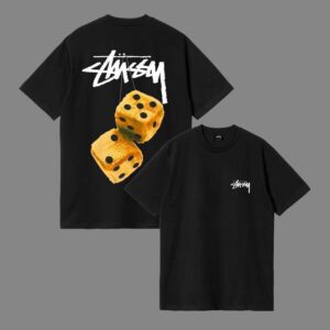 Noxx Чоловіча футболка STUSSY, Чорний Noxx Чоловіча футболка STUSSY, Чорний