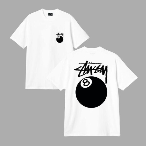 Noxx Чоловіча футболка STUSSY, Білий Noxx Чоловіча футболка STUSSY, Білий